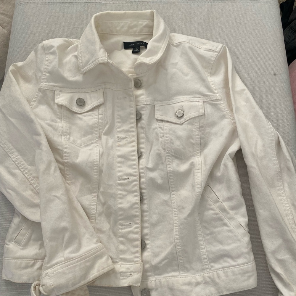 White jean jacket